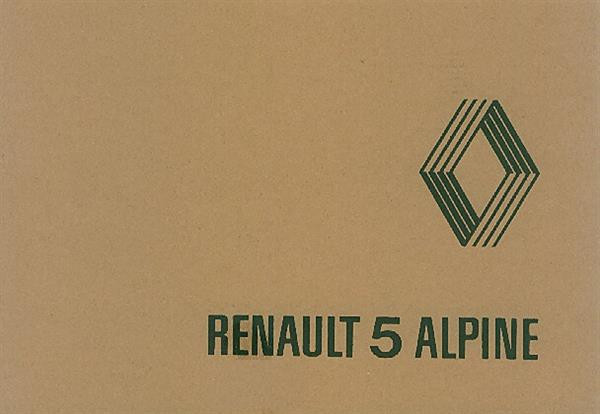 Renault 5 Alpine, Typ 1223, Betriebsanleitung