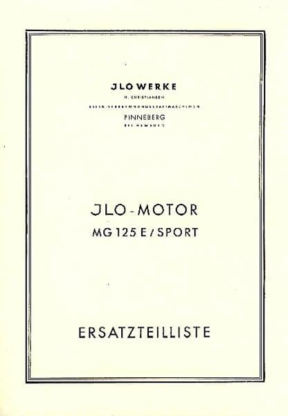 ILO Motor MG 125 E / Sport, Ersatzteilkatalog