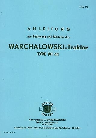 Warchalowski WT44 Betriebsanleitung