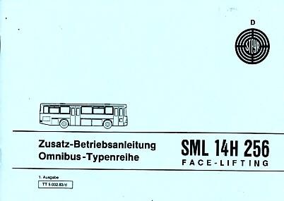 Steyr Omnibus-Typenreihe SML 14H 256, Face-Lifting,  Zusatz-Betriebsanleitung