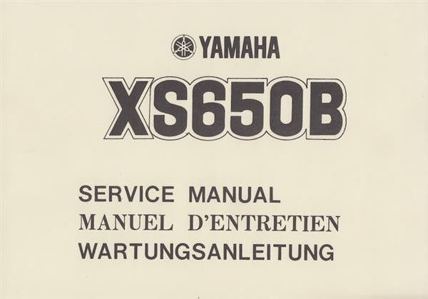 Yamaha XS 650 B, Wartungsanleitung