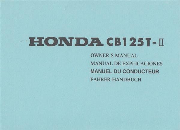 Honda CB125T-2 Fahrerhandbuch