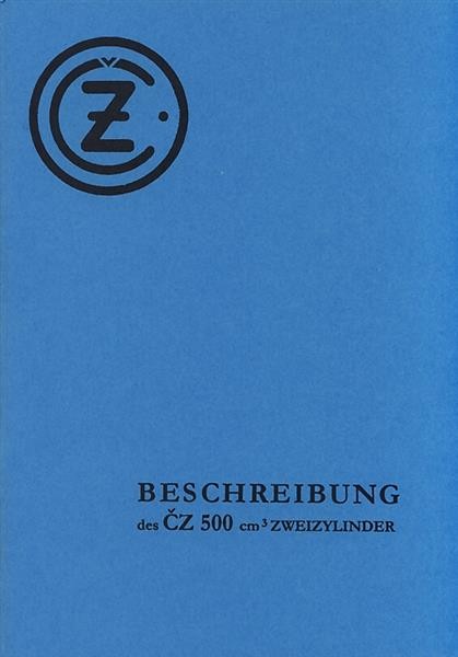 CZ 2-Zylinder Kraftrad, 500 ccm, Betriebsanleitung