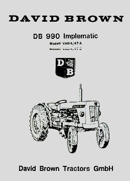 David Brown 990 Implematic, Mod. VAD 4 /47 A,  Mod. VAD 4 /47 B, Ersatzteilkatalog
