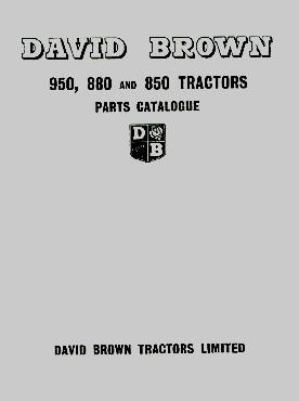 David Brown 950, 880 und 850 Implematic, Livedrive Parts Catalogue