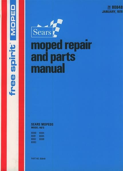 Sears Free Spirit Moped Repair and Parts Manual