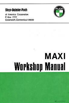 Puch Moped Maxi, (USA), workshop manual
