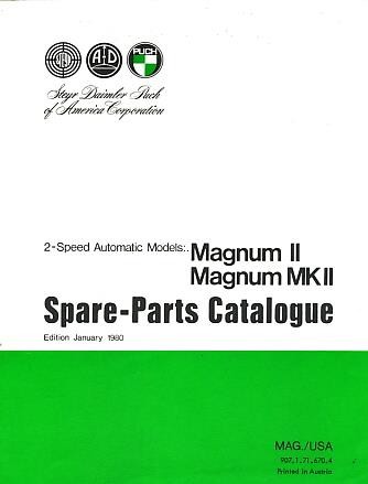 Puch Moped Magnum II, Magnum MK II, (USA), 2- speed-automatic-models, spare-parts-catalogue
