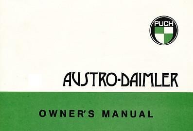Puch Austro Daimler Owners Manual