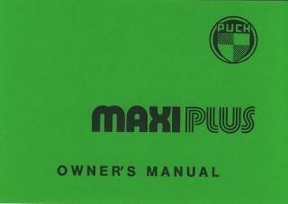 Puch Moped Maxi Plus, (USA), Owners Manual