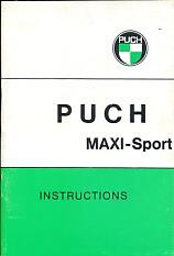 Puch Moped Maxi Sport Instructions