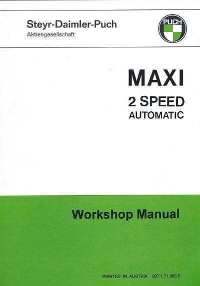 Puch Moped Maxi, (2-speed-automatic), workshop manual