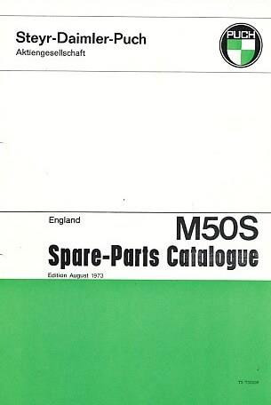 Puch Moped M 50 S, Spare-Parts-Catalogue