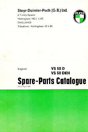 Puch Moped VS 50 D, VS 50 DKH, spare-parts-catalogue