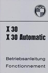 Puch Motorfahrrad X30 und X30 Automatik, Betriebsanleitung