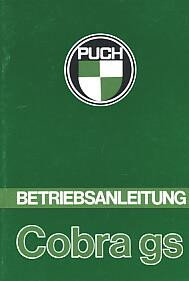 Puch Cobra GS, Betriebsanleitung