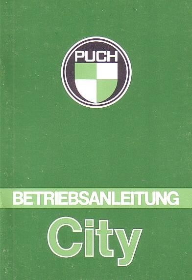 Puch City, Betriebsanleitung