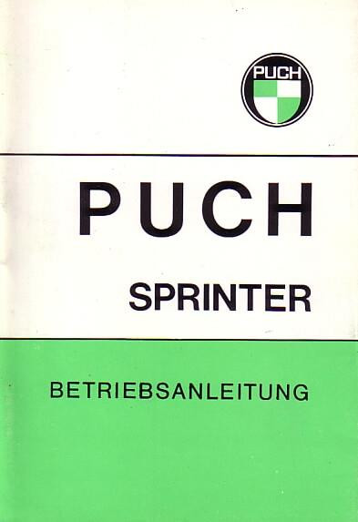 Puch Sprinter, Betriebsanleitung