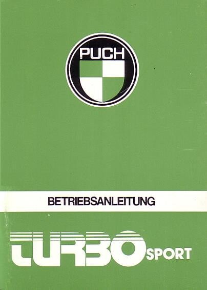 Puch Turbo Sport, Betriebsanleitung