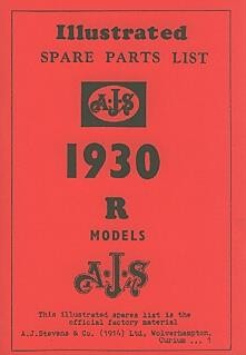 AJS "R" Models 1930, Ersatzteilkatalog
