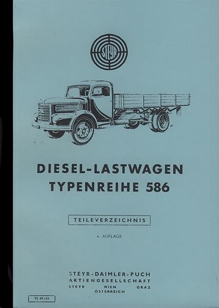 Steyr Diesel-Lastwagen, Typ 586, Ersatzteilkatalog
