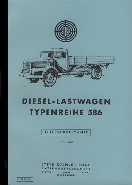 Steyr Diesel-Lastwagen, Typ 586, Ersatzteilkatalog