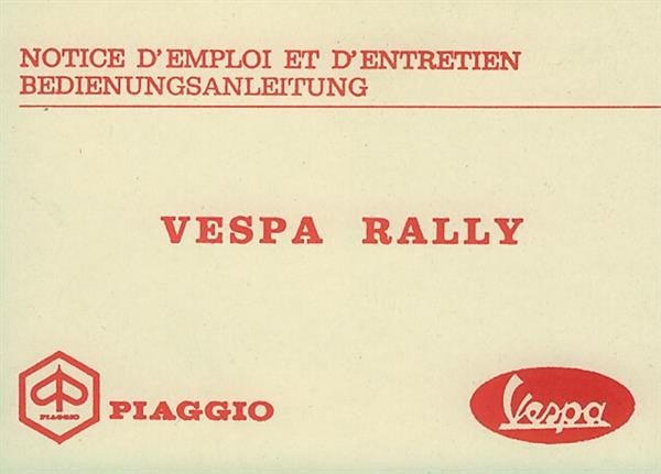 Vespa Rally 175 Betriebsanleitung