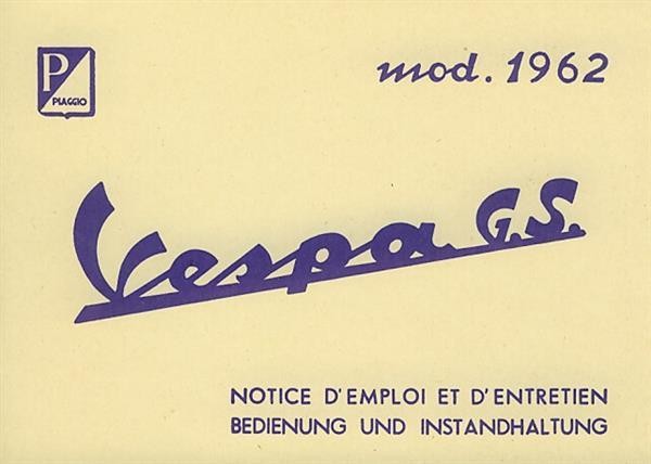 Vespa GS VSB (1962) Betriebsanleitung