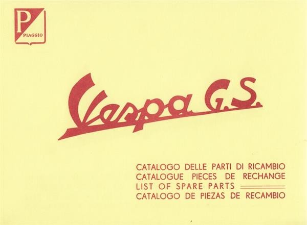 Piaggio Vespa GS VS2 bis VS5, List of Spare Parts