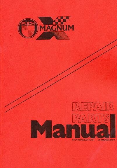 Puch Magnum X, Minicross für Kinder, Reparaturanleitung und Ersatzteilkatalog
