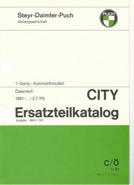 Puch City, Ersatzteilkatalog
