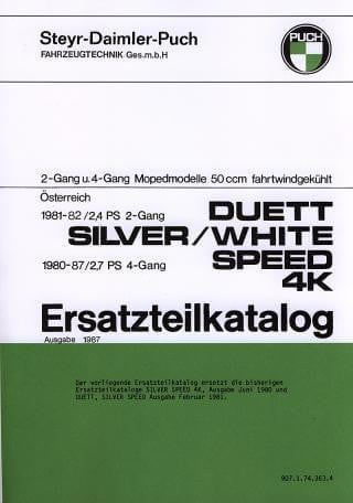 Puch Duett, Silver-Speed, White-Speed, Ersatzteilkatalog