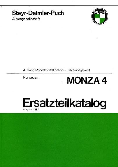Puch Monza 4 (Norwegen) Ersatzteilkatalog