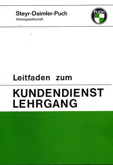 Puch Leitfaden zum Kundendienstlehrgang