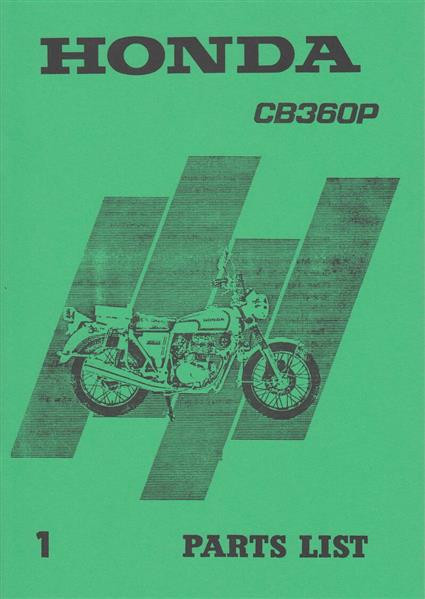 Honda CB360P Parts List