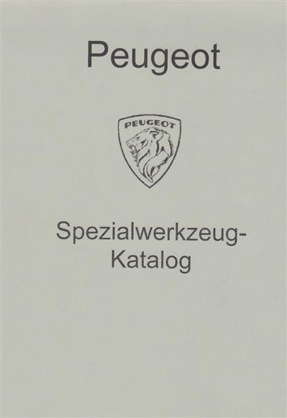 Peugeot Spezialwerkzeugkatalog
