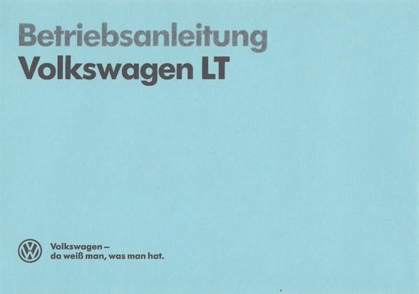 VW LT, Betriebsanleitung