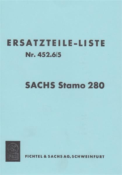 Sachs Stamo 280, Ersatzteil-Liste