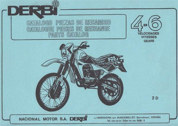 Derbi FDS 4V / 6V, 4- und 6-Gang Enduro, Parts Catalog