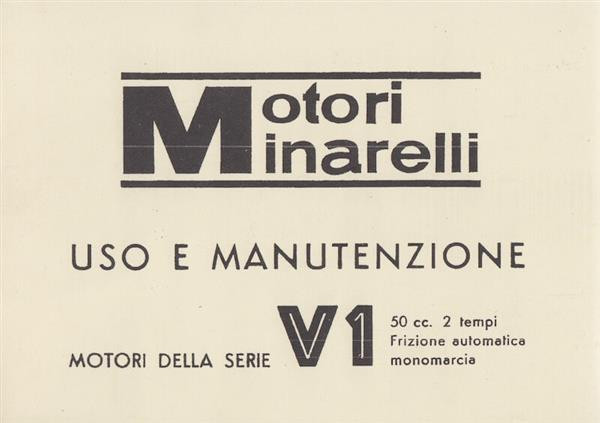 Moto Minarelli V1 Motoren, Uso e Manutenzione