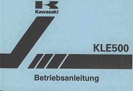 Kawasaki KLE 500, Betriebsanleitung