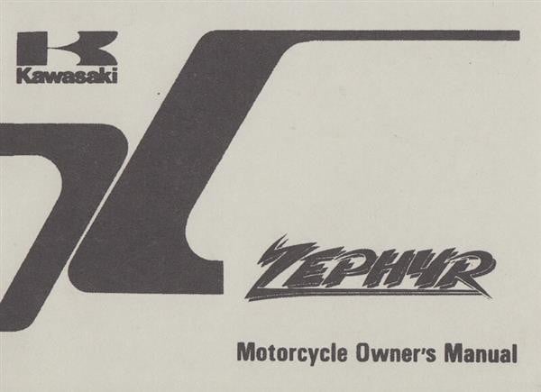 Kawasaki ZR 550 - B 2, Zephyr, Owner's Manual