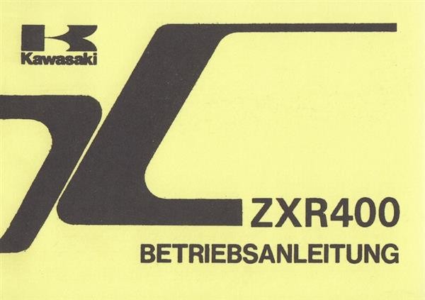 Kawasaki ZXR 400 - L 2, Betriebsanleitung