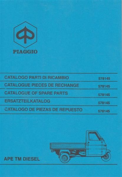 Piaggio Ape TM Diesel, Ersatzteilkatalog