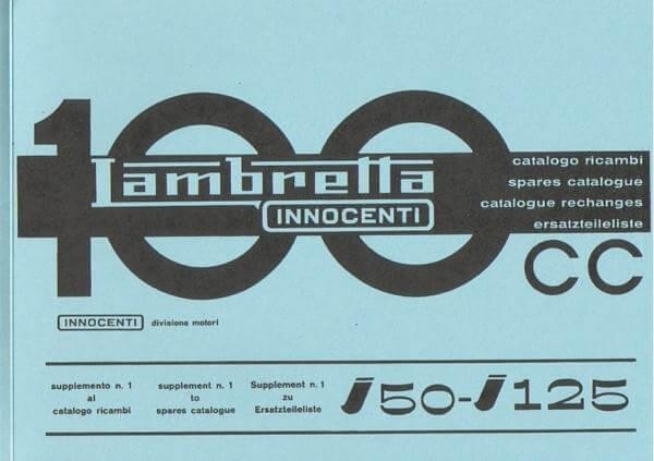 Lambretta Innocenti 100 cc und j 50 / 125, Ersatzteilkatalog