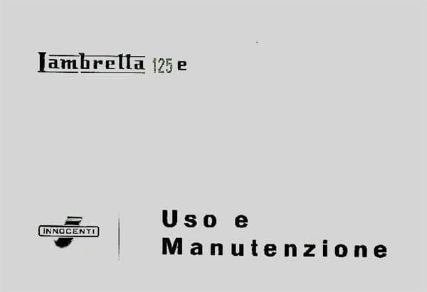 Lambretta 125-e Uso e Manutenzione