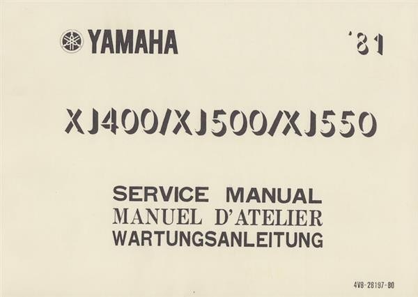 Yamaha XJ 400/ XJ 500/ XJ 550, Wartungsanleitung