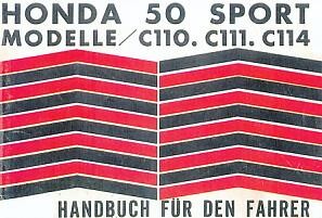 Honda 50 Sport Modelle C110 C111 C114 Fahrerhandbuch