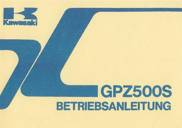 Kawasaki GPZ 500 S, Betriebsanleitung