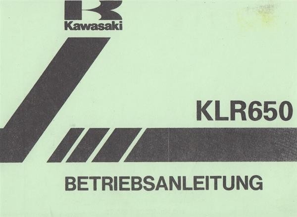 Kawasaki KLR 650 - C 1, Betriebsanleitung
